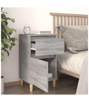 vidaXL Bedside Cabinet Grey Sonoma 40x35x70 cm
