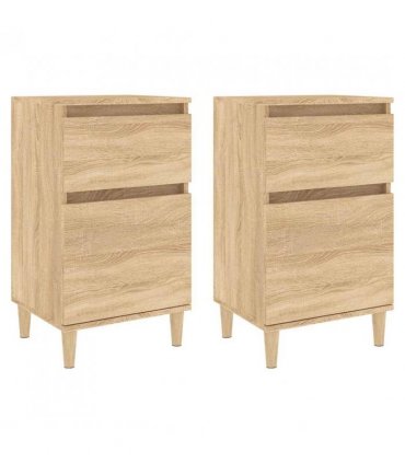 vidaXL Bedside Cabinets 2 pcs Sonoma Oak 40x35x70 cm