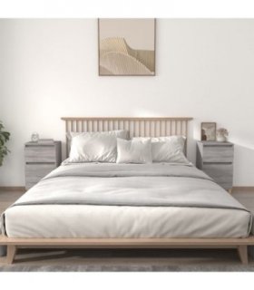 vidaXL Bedside Cabinets 2 pcs Grey Sonoma 40x35x70 cm