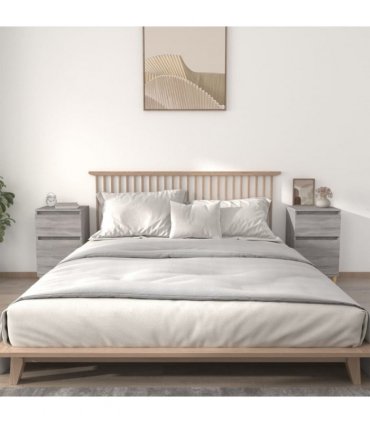 vidaXL Bedside Cabinets 2 pcs Grey Sonoma 40x35x70 cm