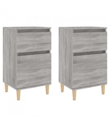vidaXL Bedside Cabinets 2 pcs Grey Sonoma 40x35x70 cm