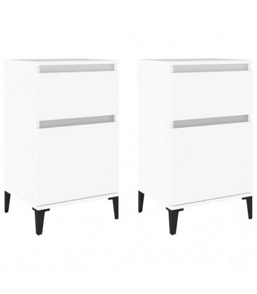 vidaXL Bedside Cabinets 2 pcs White 40x35x70 cm — V0672037671