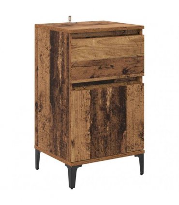 vidaXL Bedside Cabinet Old Wood 40 x 35 x 70 cm Engineered Wood — V0672037673