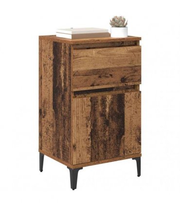 vidaXL Bedside Cabinet Old Wood 40 x 35 x 70 cm Engineered Wood — V0672037673