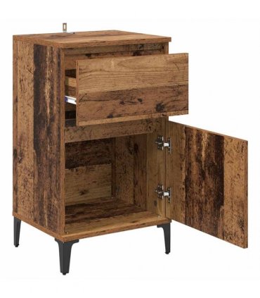 vidaXL Bedside Cabinet Old Wood 40 x 35 x 70 cm Engineered Wood — V0672037673
