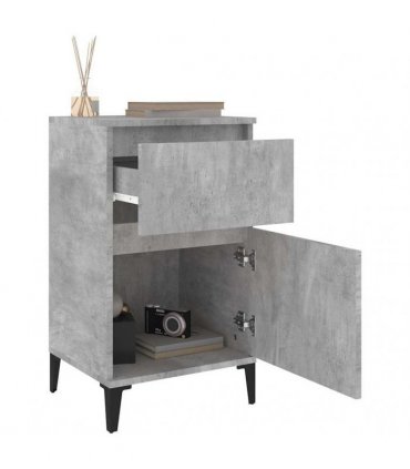 vidaXL Bedside Cabinet Concrete Grey 40x35x70 cm — V0672037674