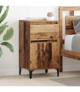 vidaXL Bedside Cabinet 2 pcs Old Wood 40 x 35 x 70 cm Engineered Wood — V0672037677