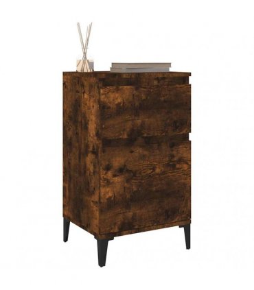 vidaXL Bedside Cabinets 2 pcs Smoked Oak 40x35x70 cm — V0672037678