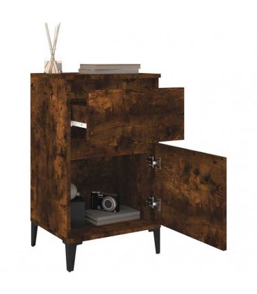 vidaXL Bedside Cabinets 2 pcs Smoked Oak 40x35x70 cm — V0672037678