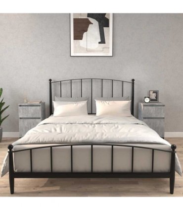 vidaXL Bedside Cabinets 2 pcs Concrete Grey 40x35x70 cm