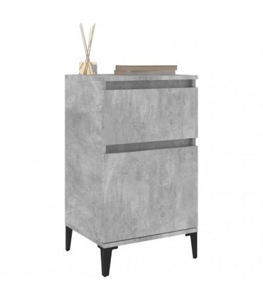 vidaXL Bedside Cabinets 2 pcs Concrete Grey 40x35x70 cm