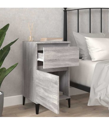 vidaXL Bedside Cabinet Grey Sonoma 40x35x70 cm — V0672037683