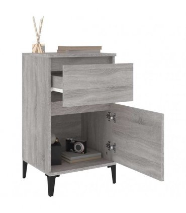 vidaXL Bedside Cabinet Grey Sonoma 40x35x70 cm — V0672037683