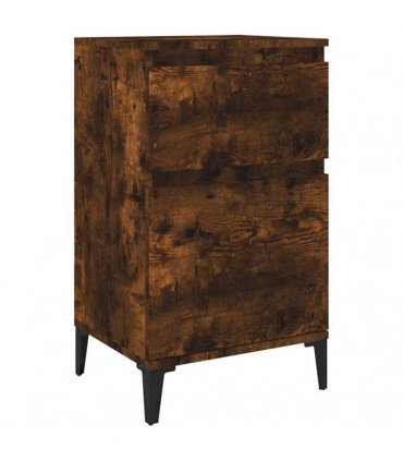 vidaXL Bedside Cabinet Smoked Oak 40x35x70 cm