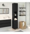 vidaXL Bathroom Cabinet Black Oak 30 x 30 x 190 cm Engineered Wood