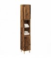 vidaXL Bathroom Cabinet Old Wood 30x30x190 cm Engineered Wood