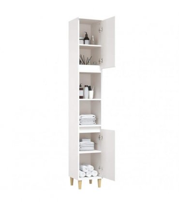 vidaXL Bathroom Cabinet White 30x30x190 cm Engineered Wood