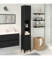 vidaXL Bathroom Cabinet Black Oak 30 x 30 x 190 cm Engineered Wood — V0672037738