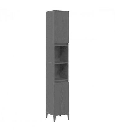 vidaXL Bathroom Cabinet Black Oak 30 x 30 x 190 cm Engineered Wood — V0672037738