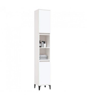 vidaXL Bathroom Cabinet White 30x30x190 cm Engineered Wood — V0672037740