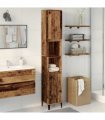 vidaXL Bathroom Cabinet Old Wood 30x30x190 cm Engineered Wood — V0672037744