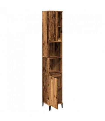 vidaXL Bathroom Cabinet Old Wood 30x30x190 cm Engineered Wood — V0672037744