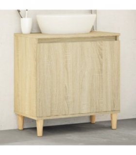 vidaXL Sink Cabinet Sonoma Oak 58x33x60 cm Engineered Wood