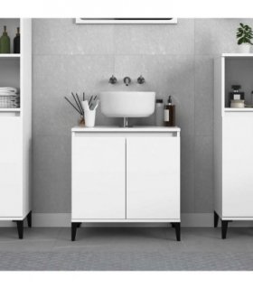 vidaXL Sink Cabinet White 58x33x60 cm Engineered Wood — V0672037760