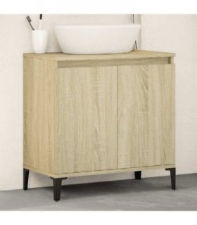 vidaXL Sink Cabinet Sonoma Oak 58x33x60 cm Engineered Wood — V0672037761