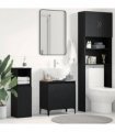 vidaXL Bathroom Sink Cabinet Black Oak 58 x 33 x 60 cm Engineered Wood — V0672037762