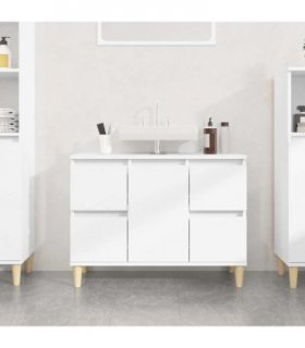 vidaXL Sink Cabinet White 80x33x60 cm Engineered Wood