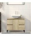 vidaXL Sink Cabinet Sonoma Oak 80x33x60 cm Engineered Wood — V0672037778