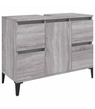 vidaXL Sink Cabinet Grey Sonoma 80x33x60 cm Engineered Wood — V0672037781