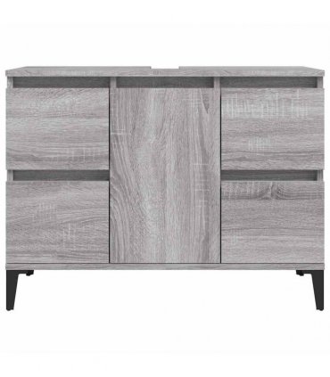 vidaXL Sink Cabinet Grey Sonoma 80x33x60 cm Engineered Wood — V0672037781