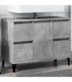 vidaXL Sink Cabinet Concrete Grey 80x33x60 cm Engineered Wood — V0672037782