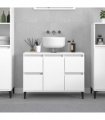 vidaXL Sink Cabinet White 80x33x60 cm Engineered Wood — V0672037784