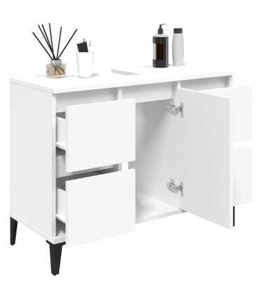 vidaXL Sink Cabinet White 80x33x60 cm Engineered Wood — V0672037784