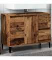 vidaXL Sink Cabinet Old Wood 80x33x60 cm Engineered Wood — V0672037785
