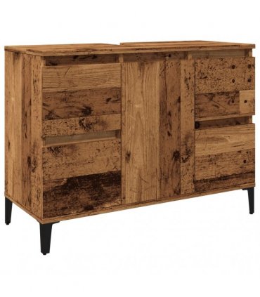vidaXL Sink Cabinet Old Wood 80x33x60 cm Engineered Wood — V0672037785