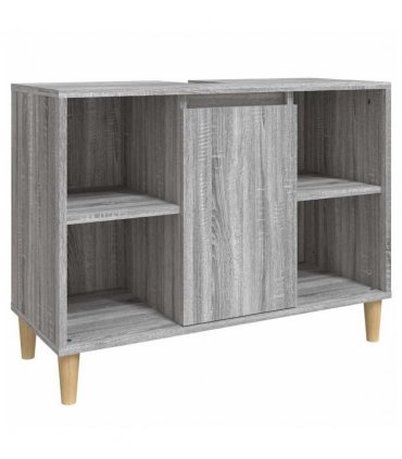 vidaXL Sink Cabinet Grey Sonoma 80x33x60 cm Engineered Wood — V0672037792