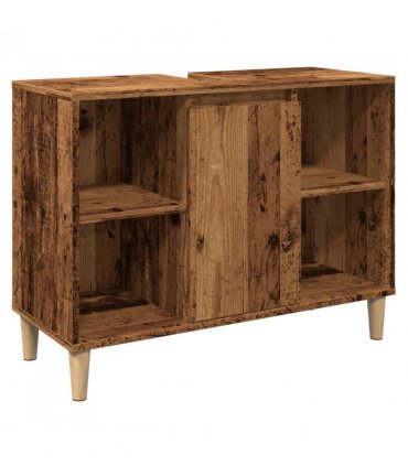 vidaXL Bathroom Cabinet Old Wood 80x33x60 cm Engineered Wood