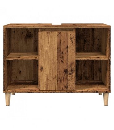 vidaXL Bathroom Cabinet Old Wood 80x33x60 cm Engineered Wood