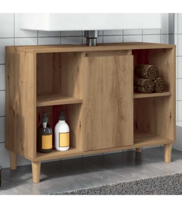 vidaXL Bathroom Cabinet Artisian Oak 80x33x60 cm Engineered Wood