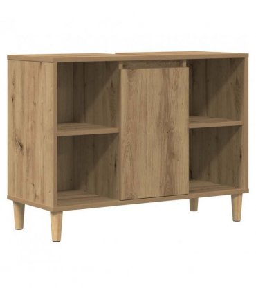 vidaXL Bathroom Cabinet Artisian Oak 80x33x60 cm Engineered Wood