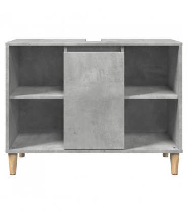 vidaXL Bathroom Cabinet Concrete Grey 80x33x60 cm Engineered Wood — V0672037796