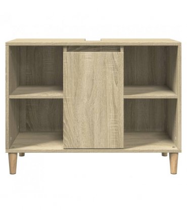 vidaXL Bathroom Cabinet Sonoma Oak 80x33x60 cm Engineered Wood — V0672037797