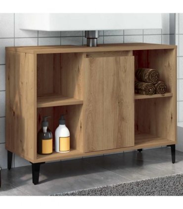 vidaXL Sink Cabinet Artisan Oak 80x33x60 cm Engineered Wood — V0672037798