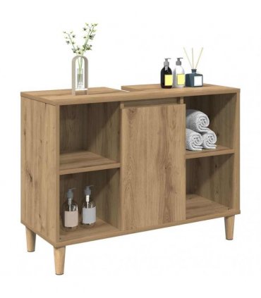 vidaXL Sink Cabinet Artisan Oak 80x33x60 cm Engineered Wood — V0672037798