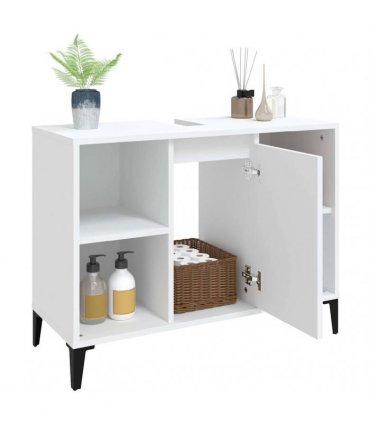 vidaXL Sink Cabinet White 80x33x60 cm Engineered Wood — V0672037800