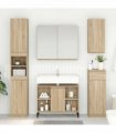 vidaXL Sink cabinet with Shelf with Storage Sonoma Oak 80 x 33 x 60 cm